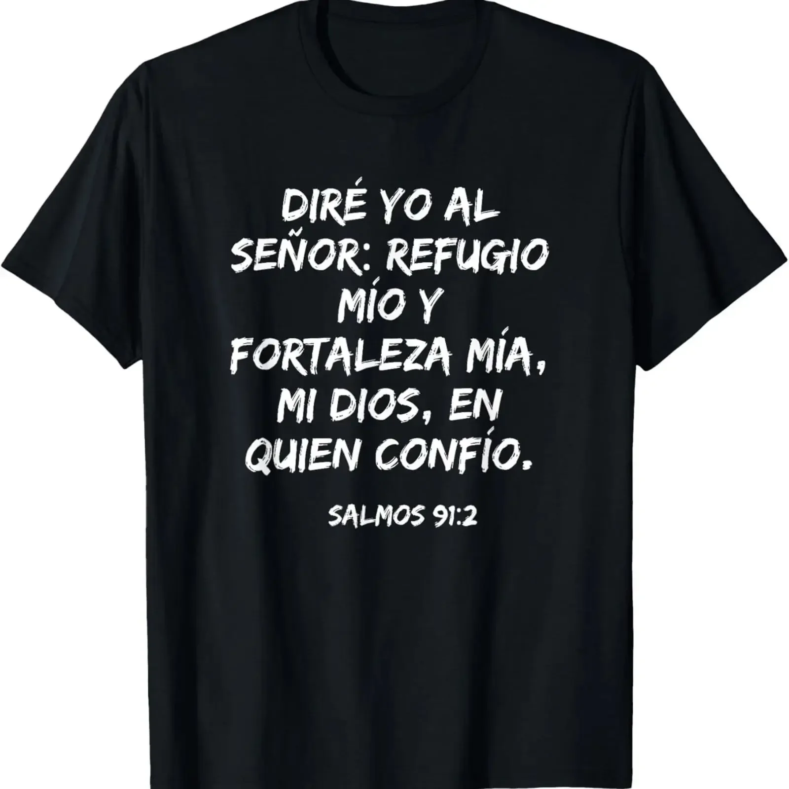 mi Dios en quien confío Psalm 91 2 Spanisch Christlich T Shirt vintage Washed Casual fashion graphic designer clothes Stylish