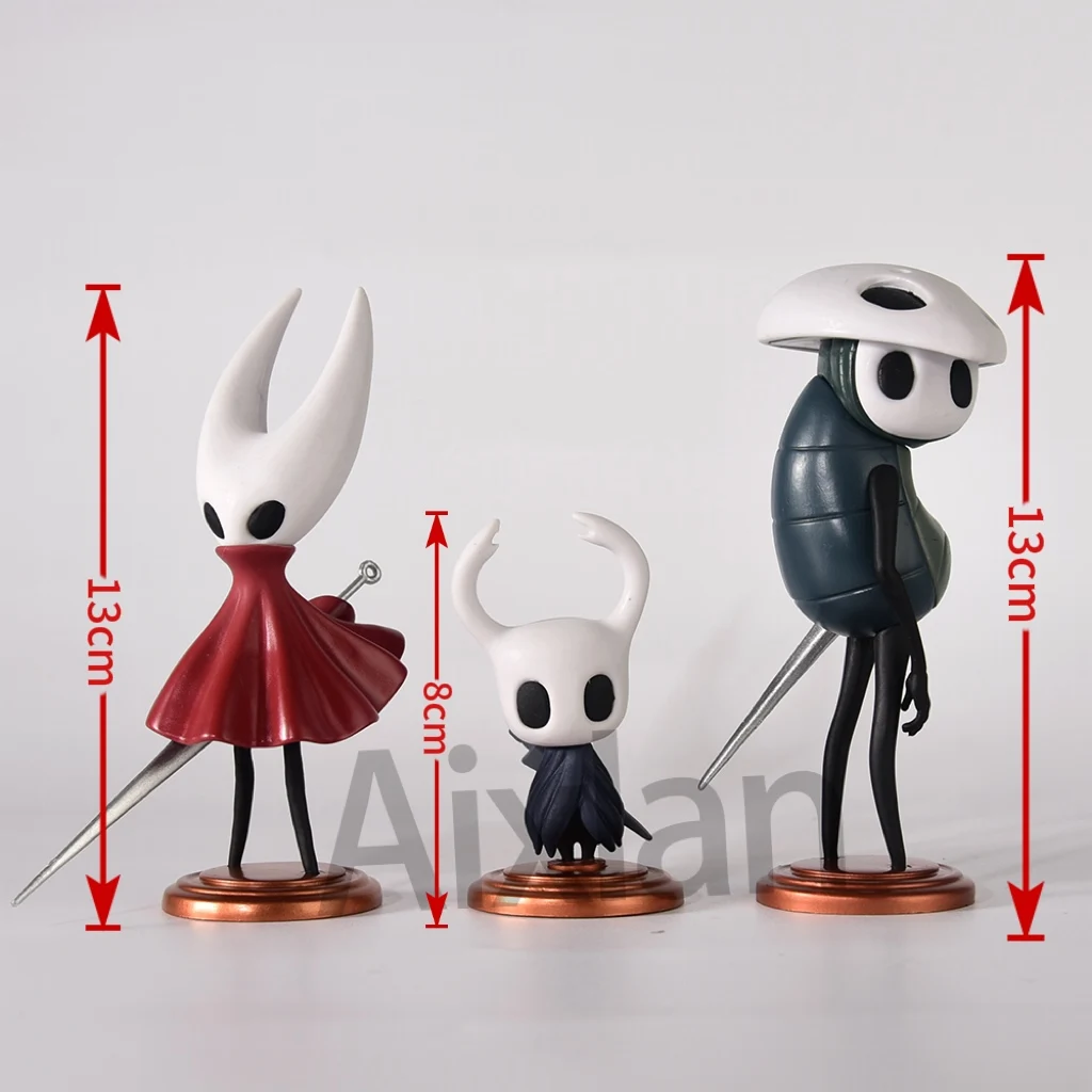 3pcs/set Hollow Knight Toys Anime Game Figure The Knight Action Figure Hornet/Quirrel Figurine Collectible Model Doll with Box