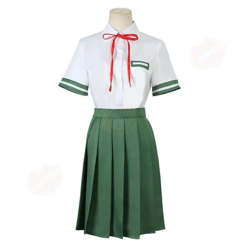 Suzume Iwato Cosplay Costume Wigs Anime Suzume No Tojimari Green Dress JK Sailor Suit Suzume's Door-Locking Carnival Party Suit