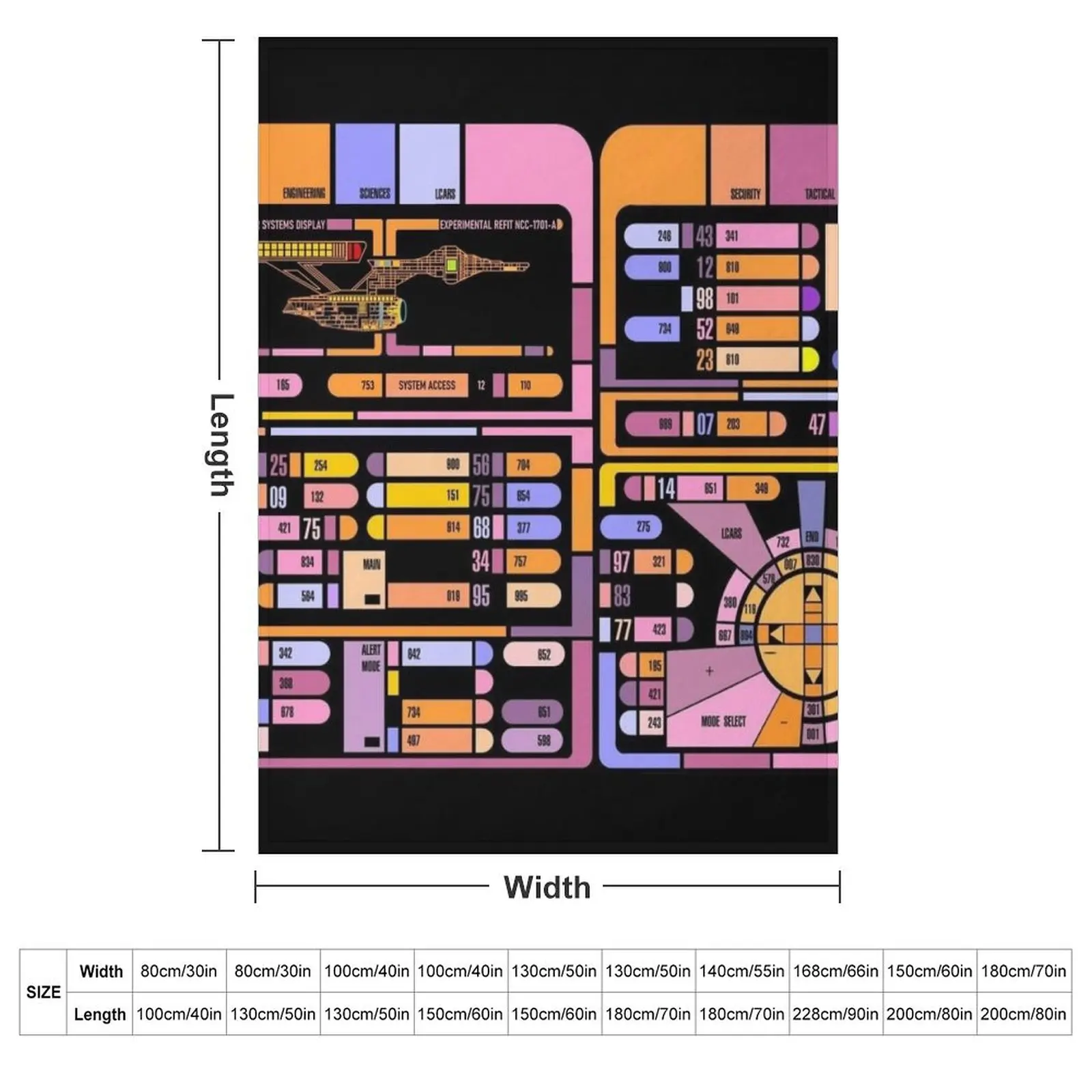 TNG Interface Space Future Control Panel Throw Blanket anime Beach Summer Plush Thermal Decorative Sofa Blankets
