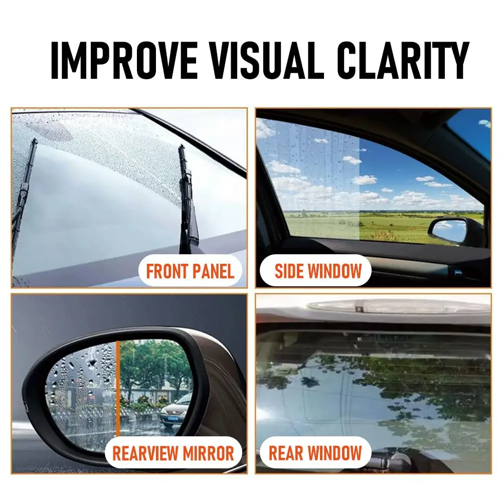 100g Car Windshield Glass Rain Repellent Glass Windshield Cleaner Anti Fog Anti-rain Car Oil Film Removal Hydrophobic Cleaner