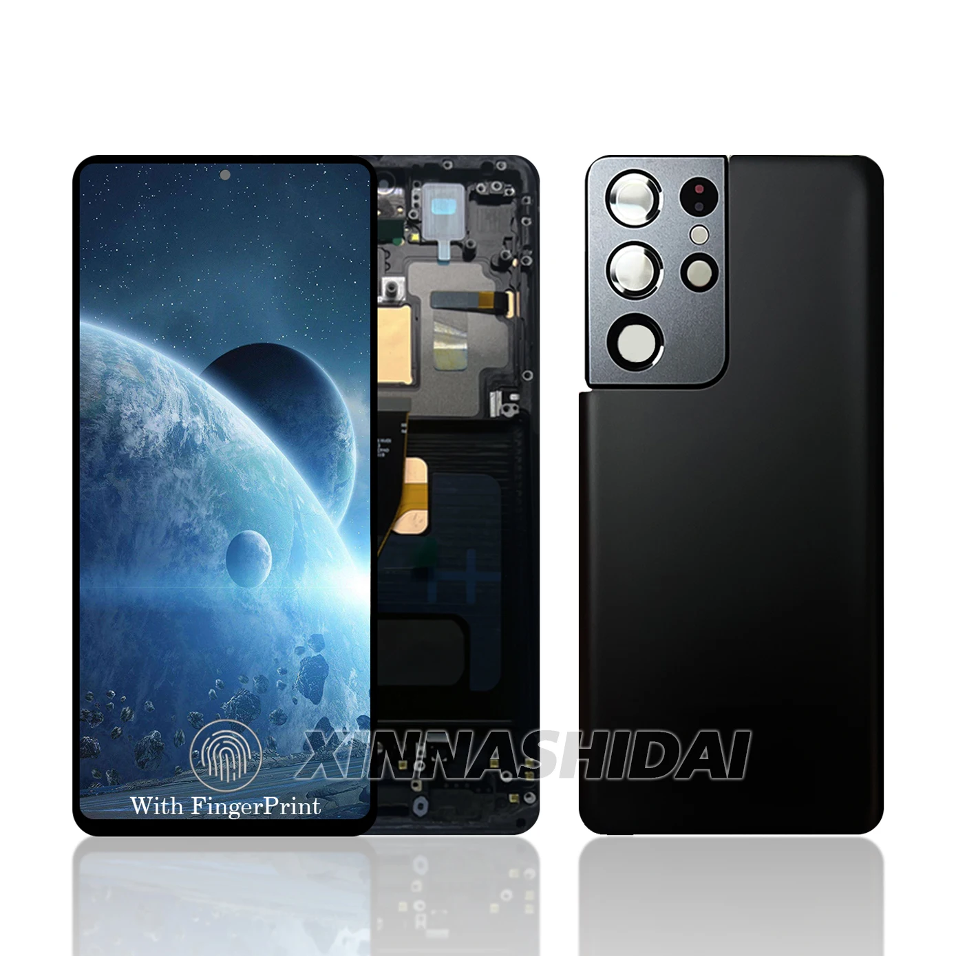 OLED Big Size Screen Assembly for Samsung Galaxy S21 Ultra 5G G998B G998B LCD Display Touch Screen Frame Battey Cover Housing