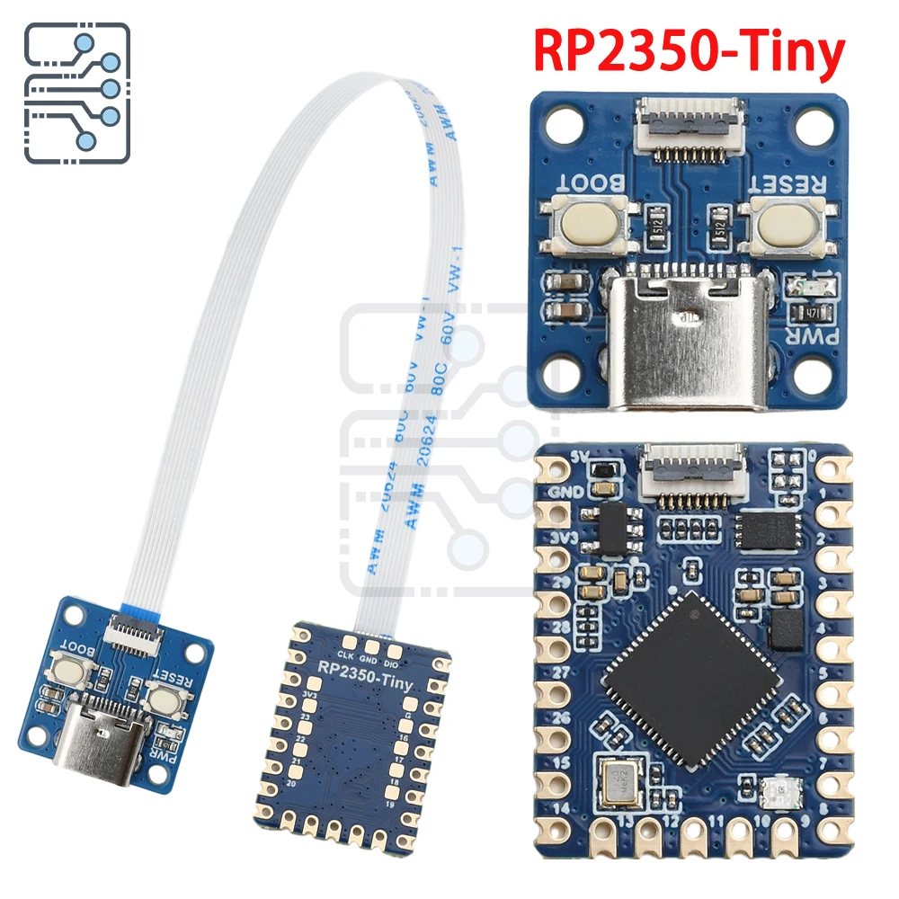 Rp2350-Tiny Development Board Controller Based On For Raspberry Pi Rp2350A Dual-Core Dual-Architecture Processor Type-C