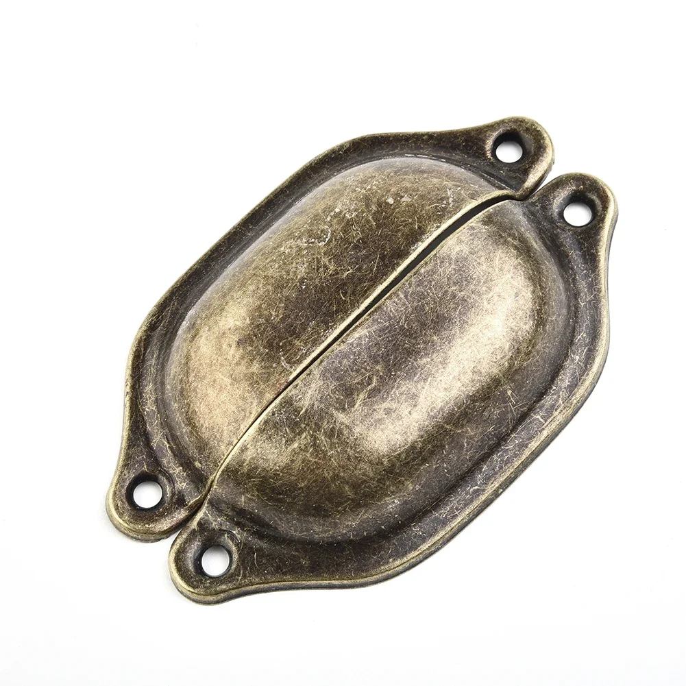Furniture Pull Handles Shell Antique Brass Cabinet Knob 10Pcs Accessories Brand New Fashion Nobby High Quality