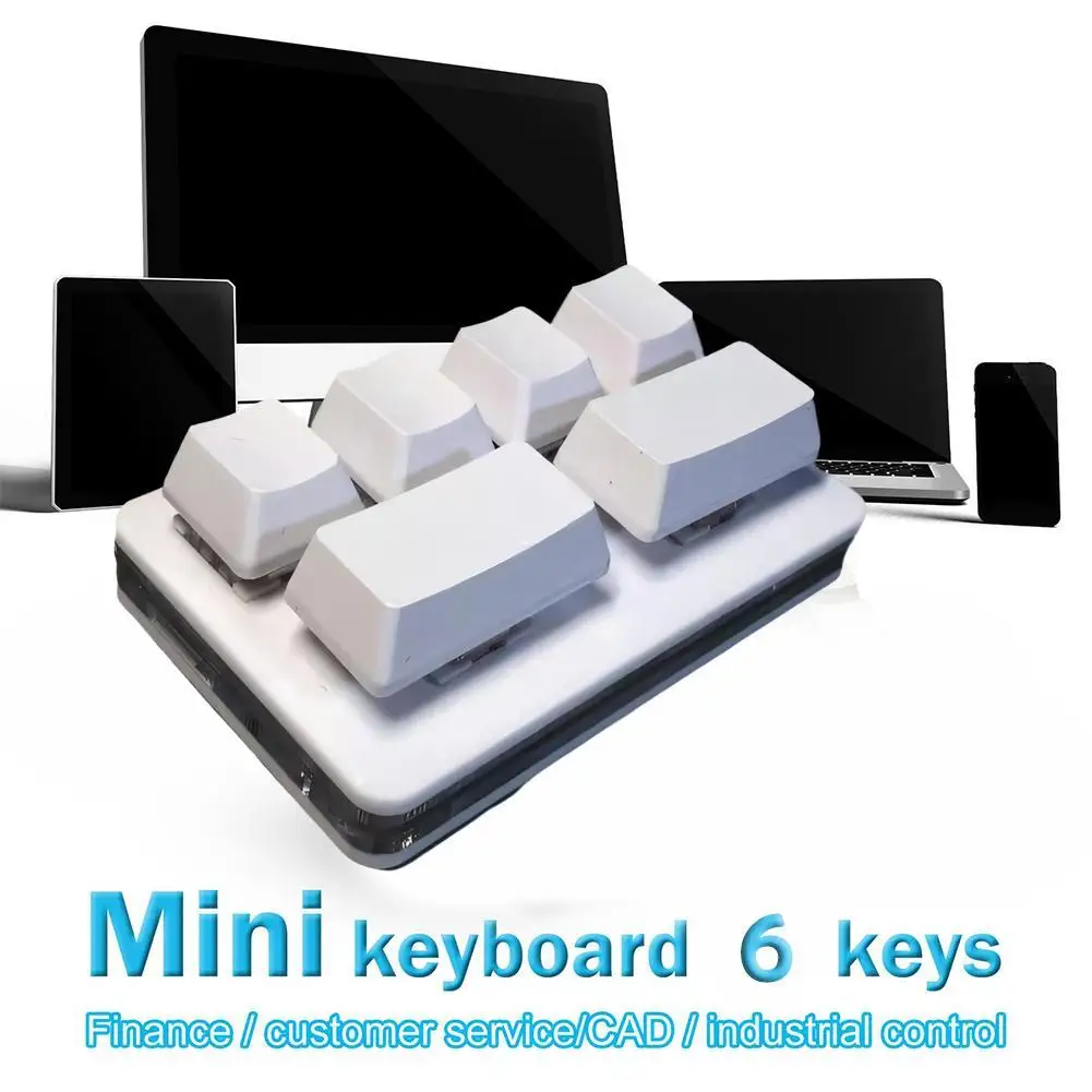 Mini 6 Keys Custom Shortcut Keyboard OSU Keypad Macro Programmable Mechanical Shortcut Plug And Play Copy Paste Working Keyboard