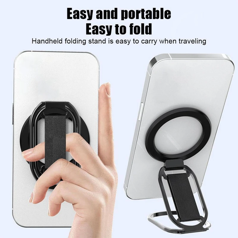 For Magsafe Phone Grip Magnetic Phone Holder Rotatable Phone Holder Mount For Iphone 12-15 Rotatable Phone Holder-Fishing Store