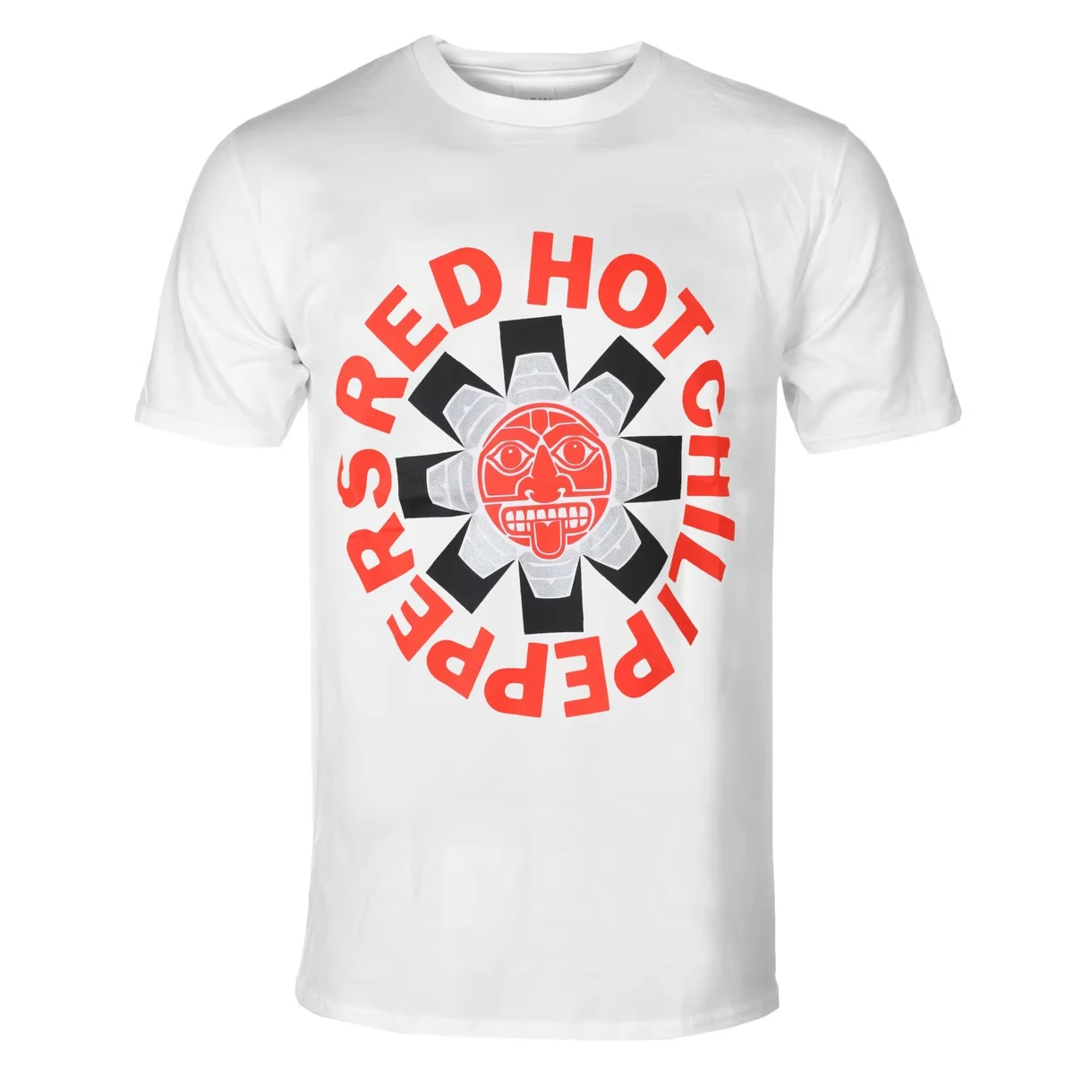 2026 Red Hot Chili Peppers - Black & White Logo Inspired Print Tee Breathable Cotton T-Shirt for Daily an