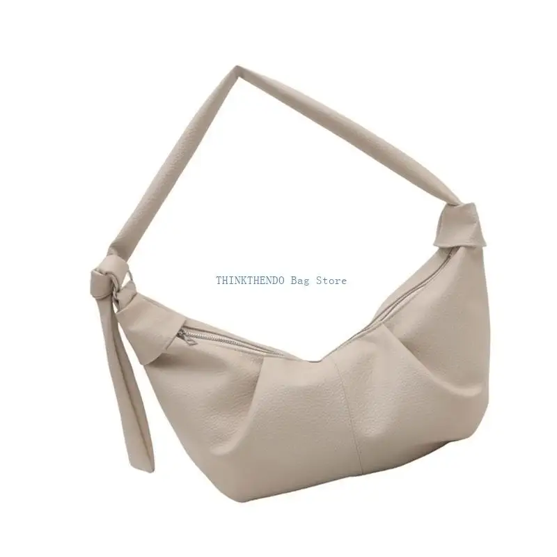 

340D Women Retro Handbag Purse Shoulder Bag PU Leather Crossbody Bag Dumplings Bag
