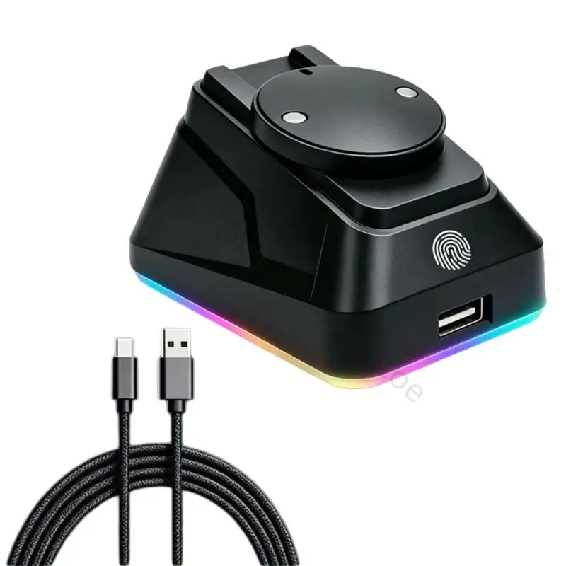 96BA Travel-Friendly Mouse Charging Base with Angled Desktop Dock, Front USB Port and Organized Charging Dock for G502X GProX