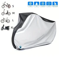 Cubierta impermeable para bicicleta eléctrica, cubierta a prueba de polvo para protección Anti-UV para bicicleta, cubierta para lluvia al aire libre, tamaño S-XL con orificio de bloqueo