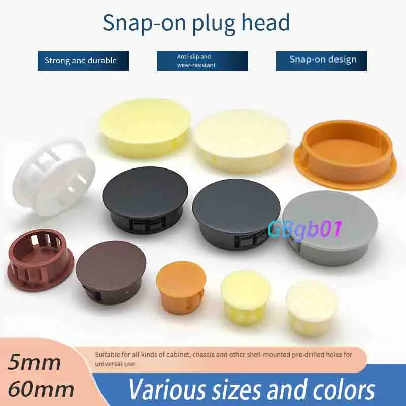 Snap-in Nylon Plug Caps, Decorative Hole Cover for Metal Panels, Aluminum Templates,Doors & Windows, Easy Installation