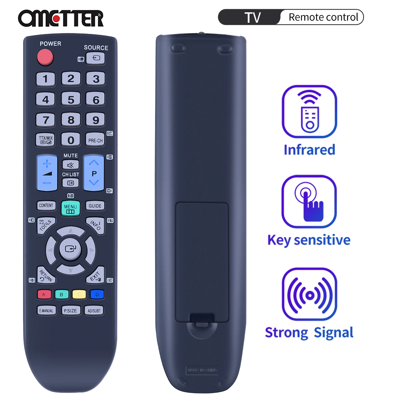 New AA59-00496A Remote Control for Samsung TV LA40D503F7M UA32D4003BM LA19D400E1M LA22D400E1M LA32D403E2M LA40D503F7M