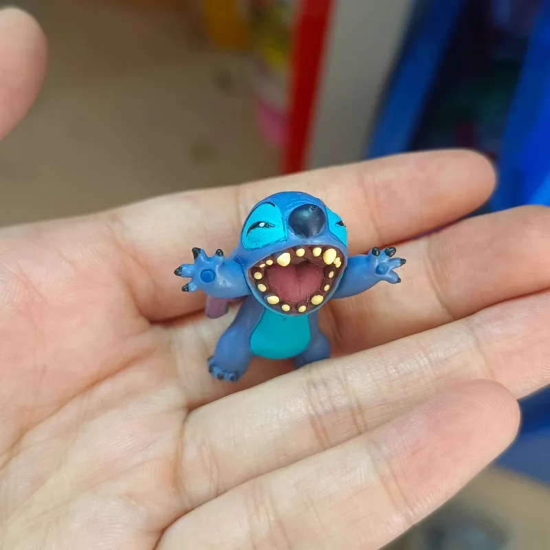 Disney Stich Anime Figur Puppe Cartoon Stich Spielzeug Ornamente Micro Landschaft Schreibtisch Dekoration Modell PVC Figur Kind Geburtstag Geschenke