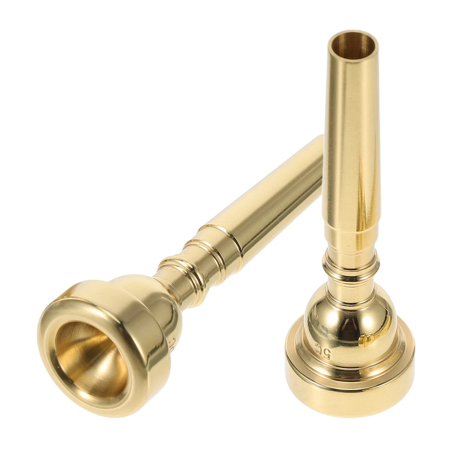 

2pcs Brass Trumpet Mouthpiece Smooth Surface For Beginners Professionals Universal Fit All Models Concert Band School