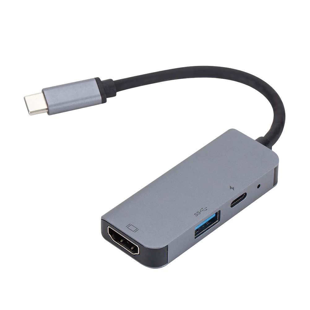 

USB 3.1 USB 3 In 1 Multi Port Type-C Adapter to Port Type C Female Port and Male Port and PD Charging Port for Computer (S