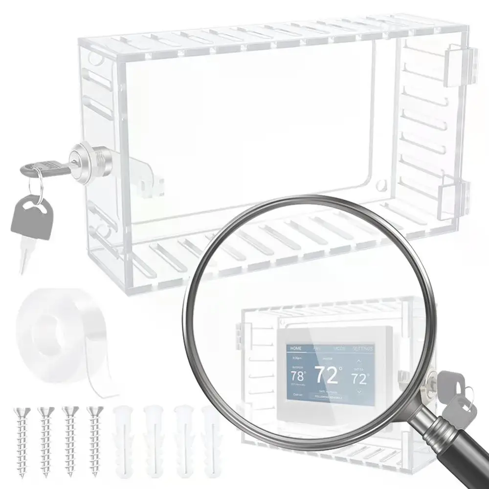 

Универсальный замок для термостата с ключом Защита термостата Большой термостат Крышка замка для термостата Крышка замка переменного тока для термостата на стене