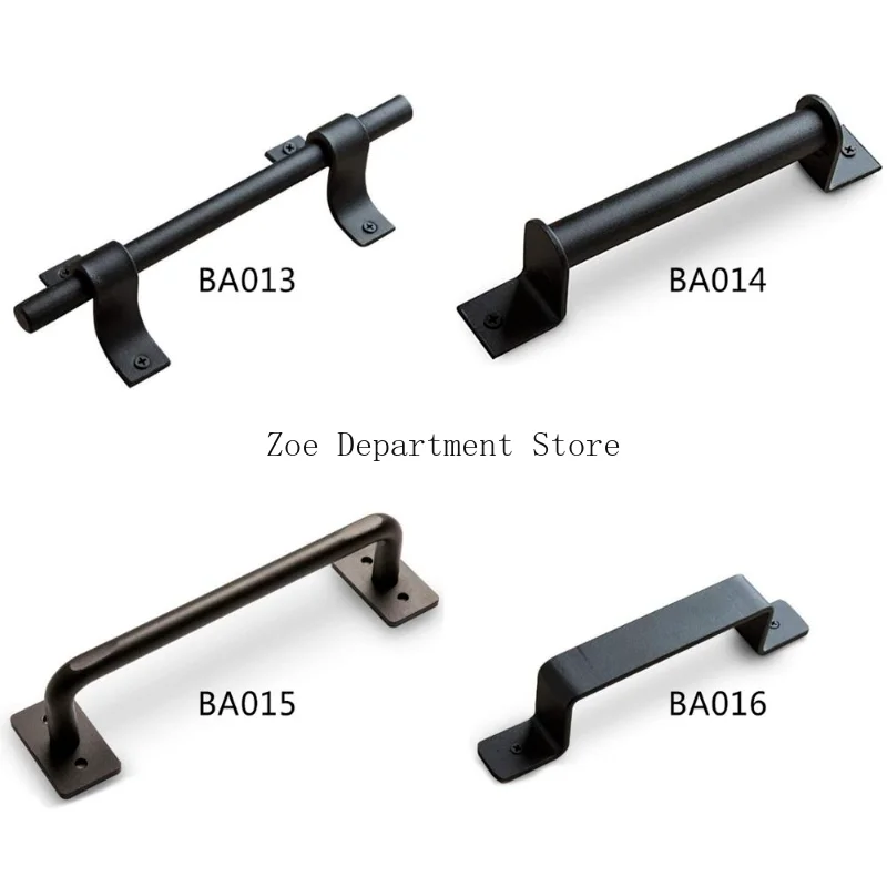 Sliding Barn Door Handle Pull Kit Heavy Duty Large Pull and Flush Set Carbon Steel Vintage Style Sliding Gate for Home Hotel