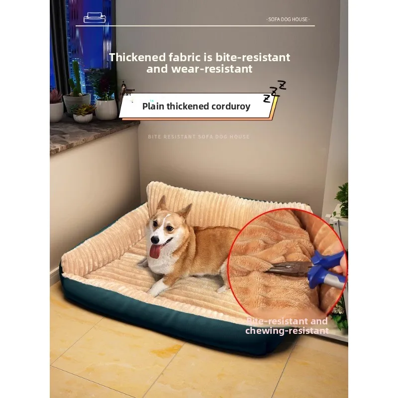 

All Season Dog Bed Washable Pet Sofa for Small Medium Dogs Warm Winter Cushion