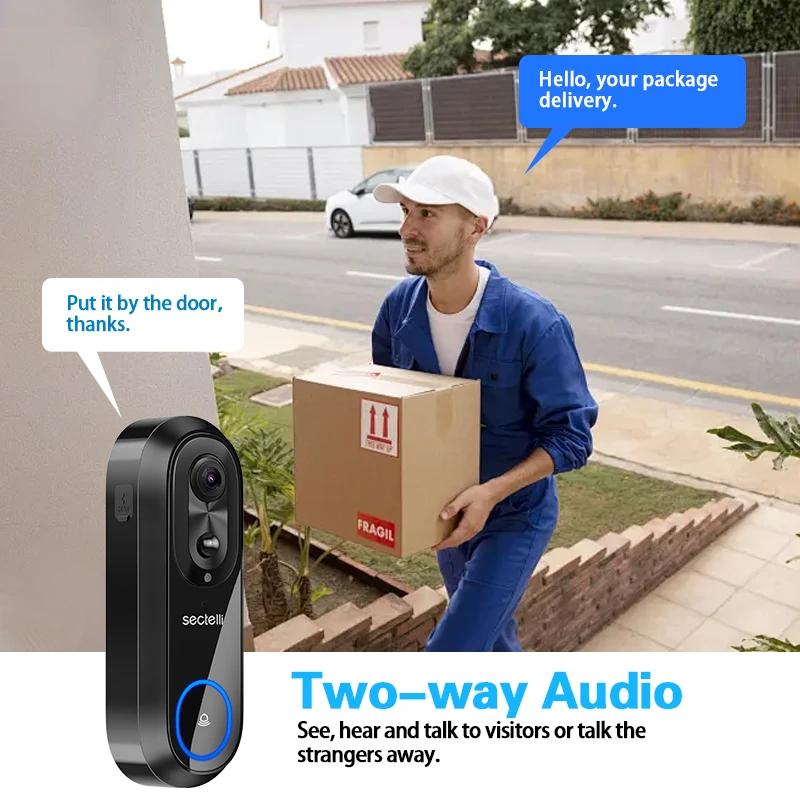 IP65 กันน้ํา 5G 2.4G WiFi Video Doorbell 1080P Tuya สมาร์ทหน้าแรกไร้สาย Intercom กล้องประตู Bell สําหรับความปลอดภัยป้องกัน