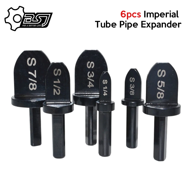 6pcs Imperial Tube Pipe Expander Support for Air Conditioner Conditioning Swaging Tool 7/8 3/4 5/8 1/2 3/8 1/4 Inch