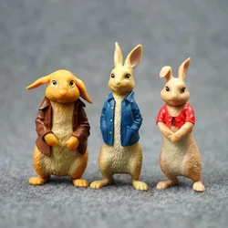 Petits ornements de lapin de dessin animé, décoration de lapin pastChev, modèle de table exquis