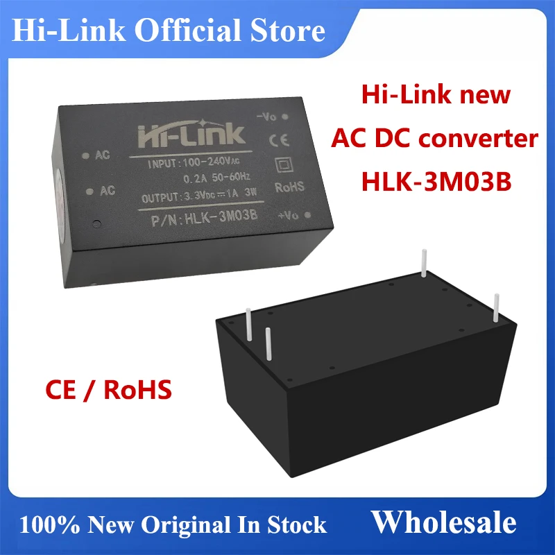 Hi-Link New 3W AC DC Converter HLK-3M03B HLK-3M05B HLK-3M09B HLK-3M12B HLK-3M15B HLK-3M24B Intelligent Module Smart Electronics