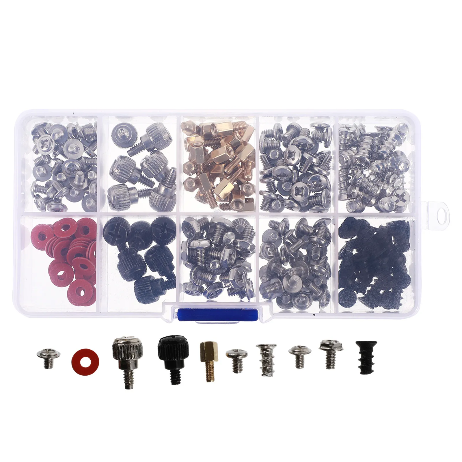 228Pcs Notebook Screw Kit High Quality Steel Computer Repair Screws Set for Laptop Motherboard Hard Drive Standoffs Bolts