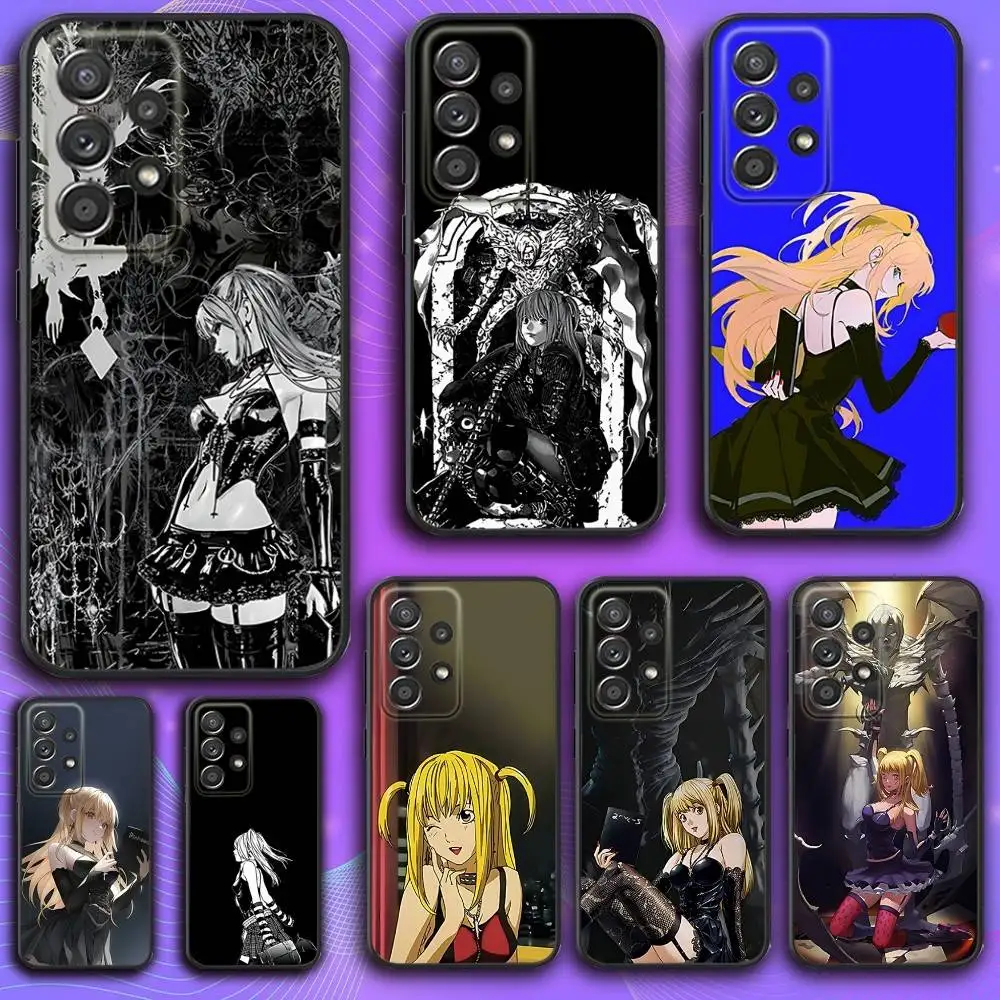 

Misa D-Death N-Note Phone Case For Samsung S 25,24,23,22,30,21,10,9,Ultra,Plus,Lite,FE,4,5 G Soft Black Case