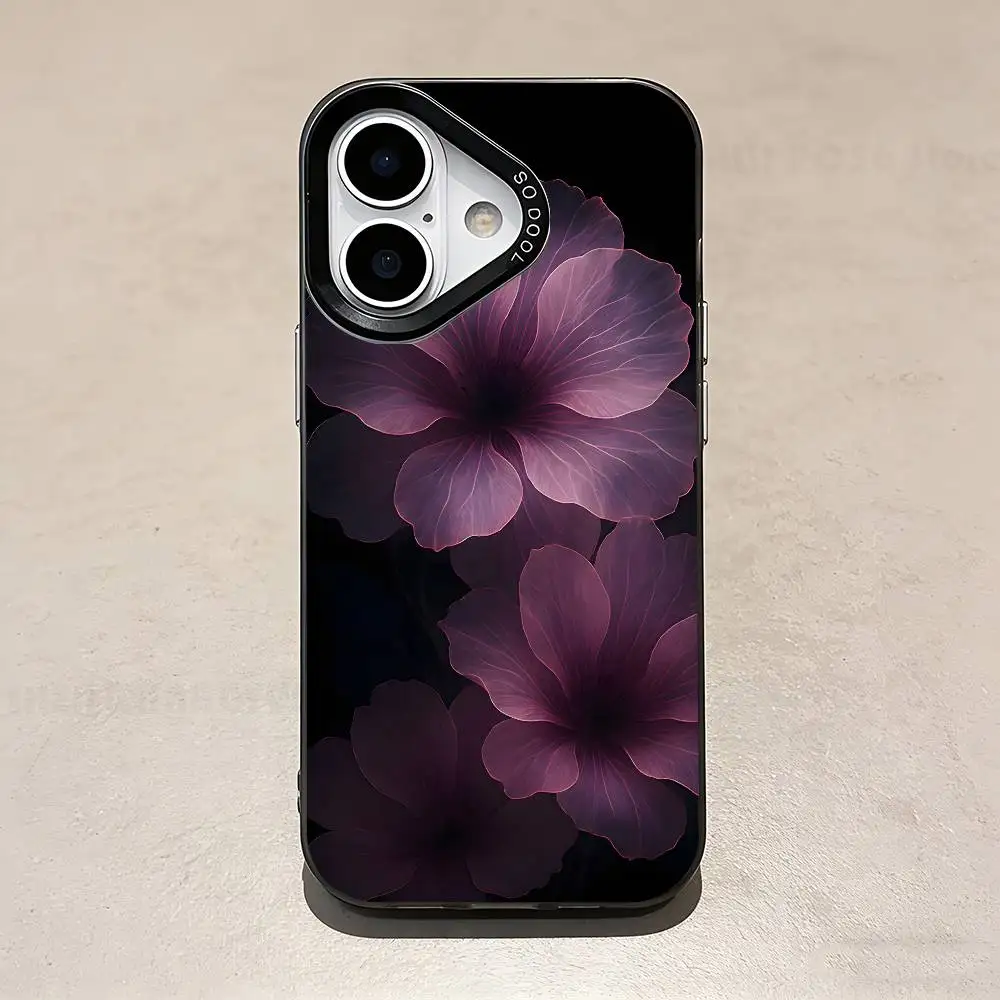 Transparent Beautiful Flowers Case For IPhone 11 12 13 14 15 16 17 Pro Max XS X XR Cover