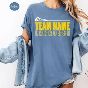

Lacrosse T-shirt Custom Team Name Shirt & Sport Tee for Players Personalized Lacrosse Apparel