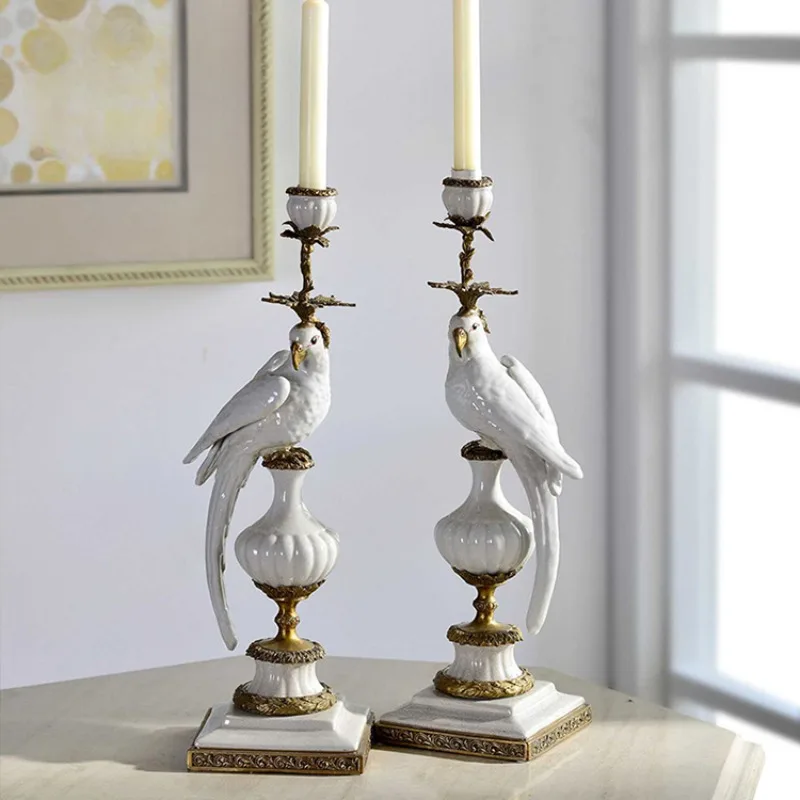 

Antique Candle Holders Interior Decorations Birds Candlestick Home Decor Living Room