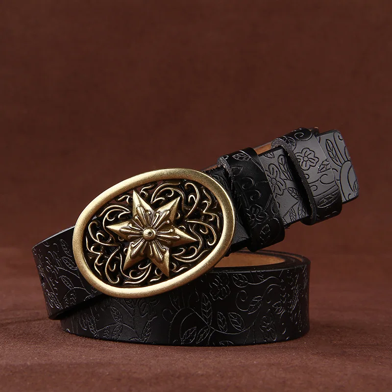 Women's Trousers Belt Genuine Leather Belt For Female Strap Casual High Quality Ladies Belts Designer Brand Waistband DT154