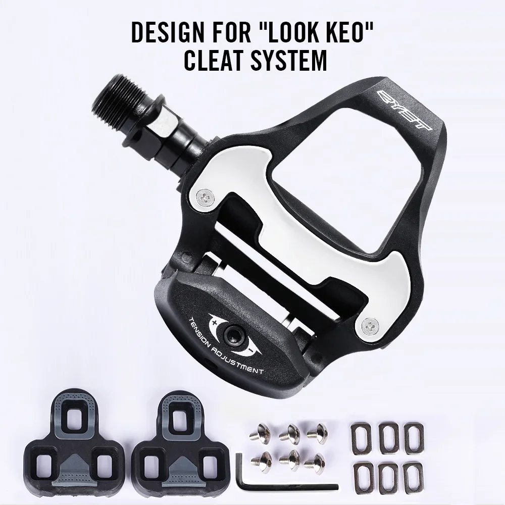 

RYET Road Bike Pedals Self Locking SPD SL Clipless Aluminum Lightweight Platform MTB Gravel Cycling Pedals Footboard Parts