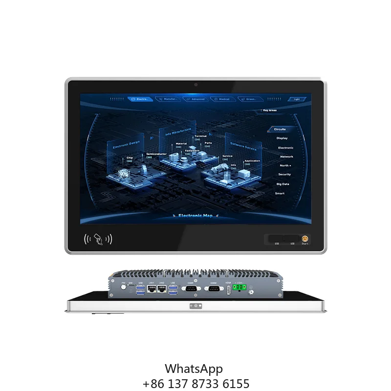 12.1 13.3 15 15.6 17 18.5 19 21.5 23.6 Inch NFC RF Card Reading Customized Touch Screen PC IP65 Waterproof Industrial Panel PC