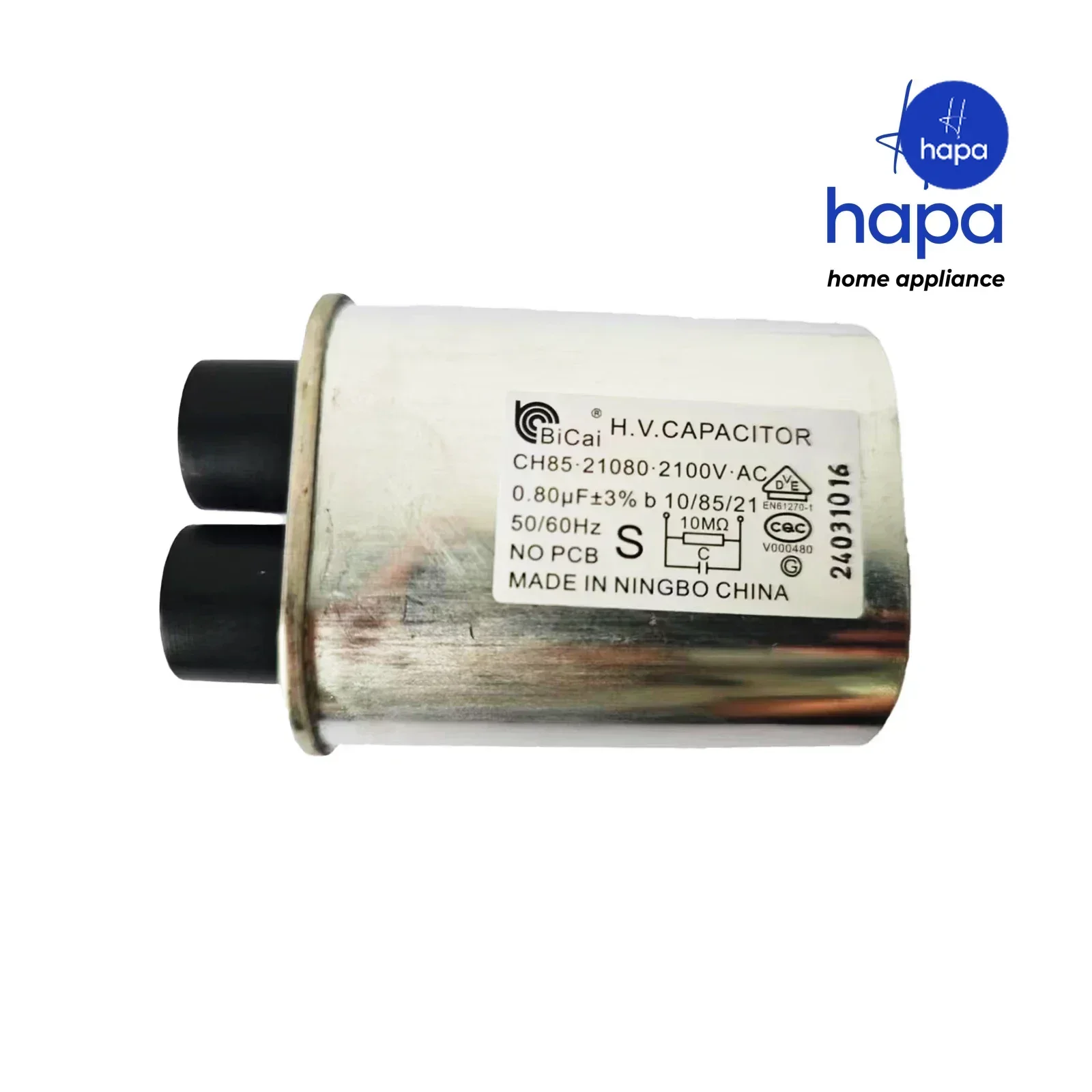 2100V.AC 0.80uF 50/60Hz CH85.21080 High Voltage HV CAPACITOR   Microwave Oven Replacement Parts