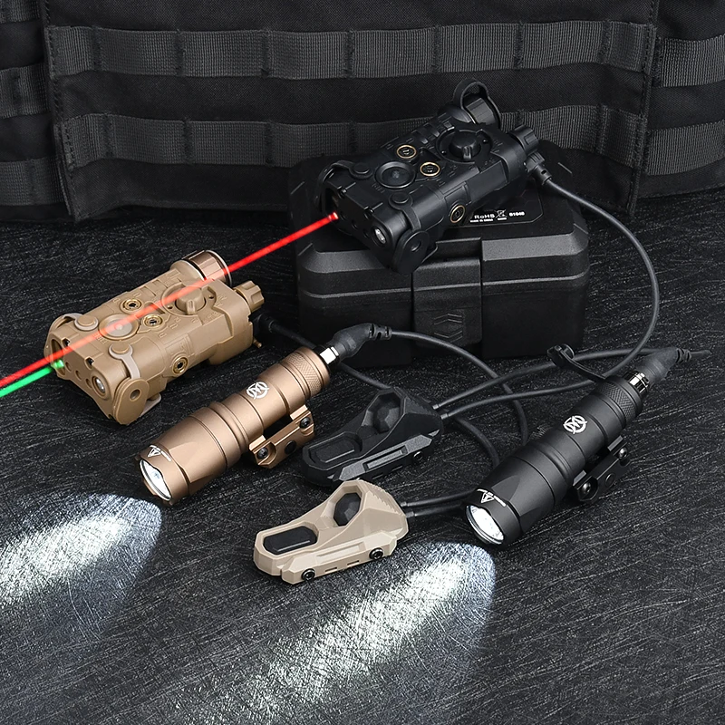 WADSN NGAL Red Green Dot IR Illumination Light SF Surfire M600 M600U Flashlight Airsoft UNAxon Dual Switch Fit Mlok Keymod