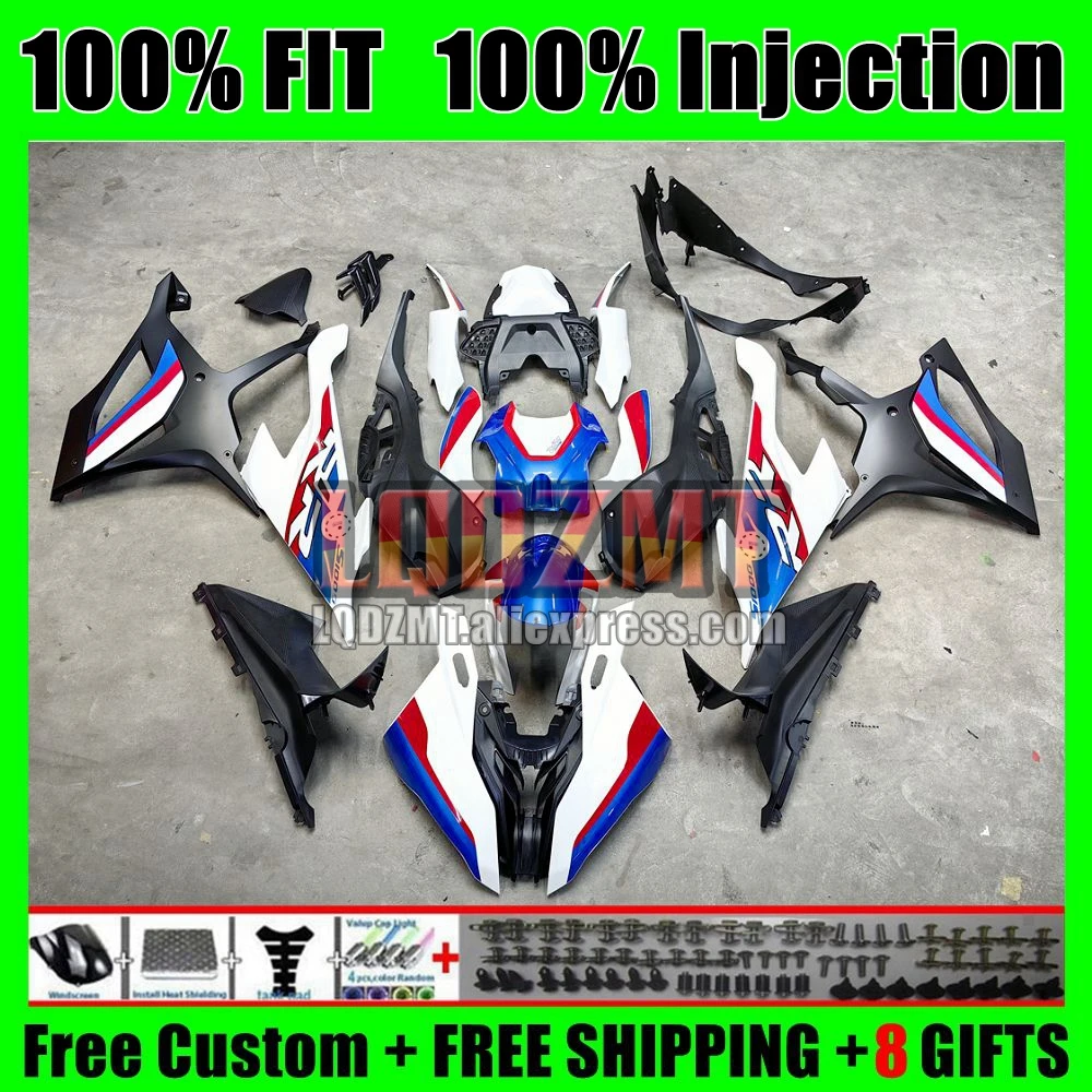 Injection For BMW S1000 RR S1000-RR S 1000 RR CC 104No.5 S1000RR White blue 19 20 21 22 S 1000RR 2019 2020 2021 2022 Fairing