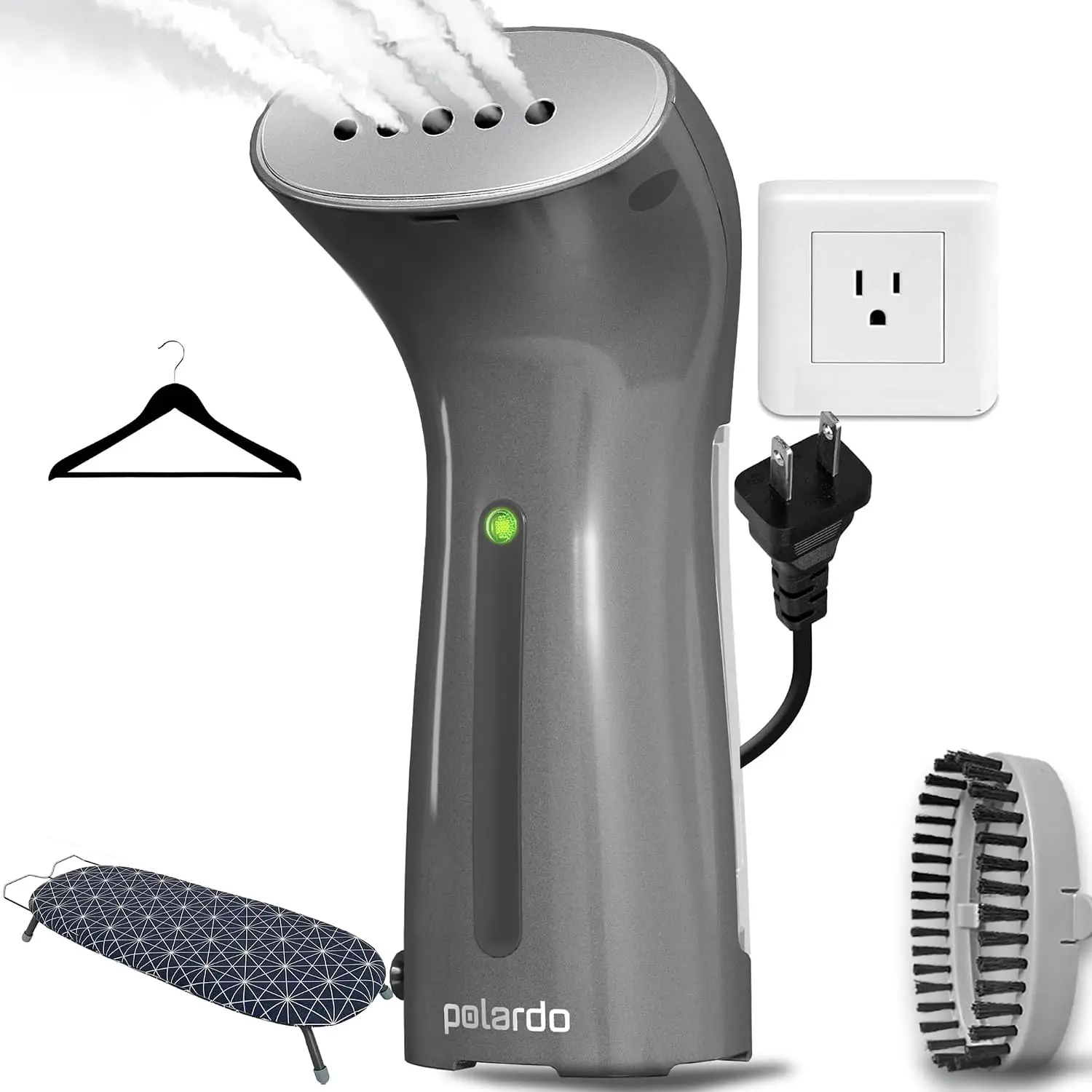 

Portable Handheld Garment Steamer, 25s Heat Up, Metal Steam Head, Anti-Spill, 120V