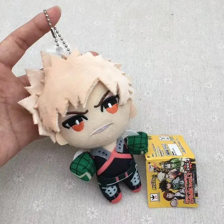 Anime Midoriya Izuku Bakugou Katsuki Todoroki Shoto llavero de felpa figura Cosplay bolsa colgante adornos de dibujos animados regalo de Navidad