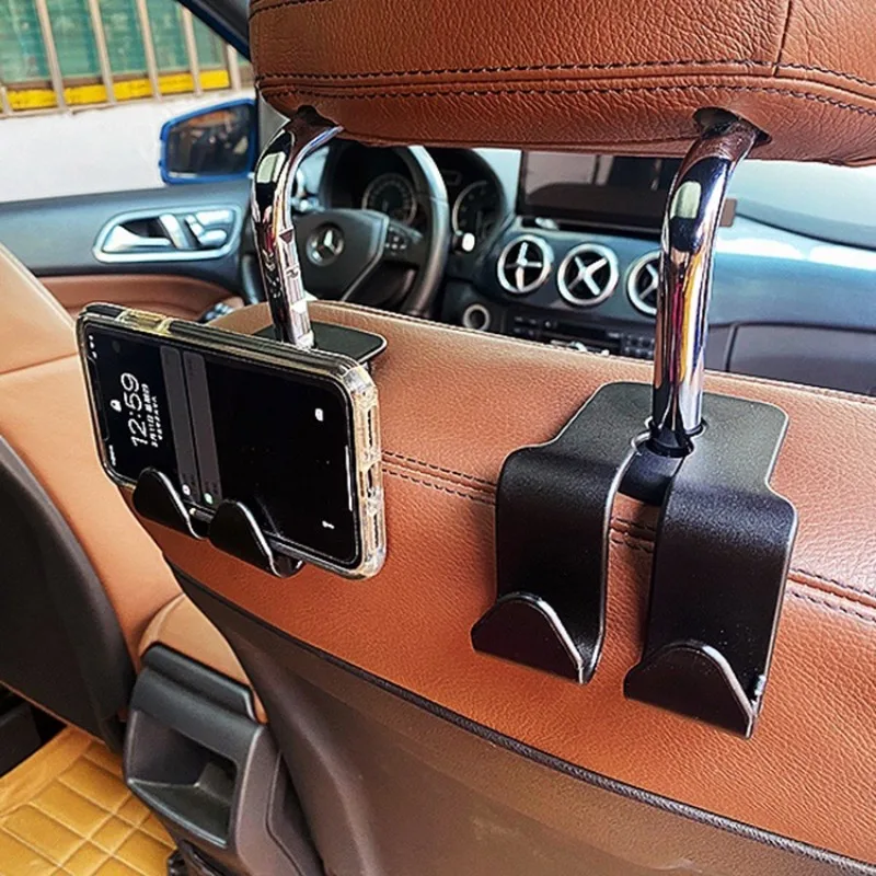 

Car hidden creative new seat back hook, car multi-function rear car mobile phone holder hook