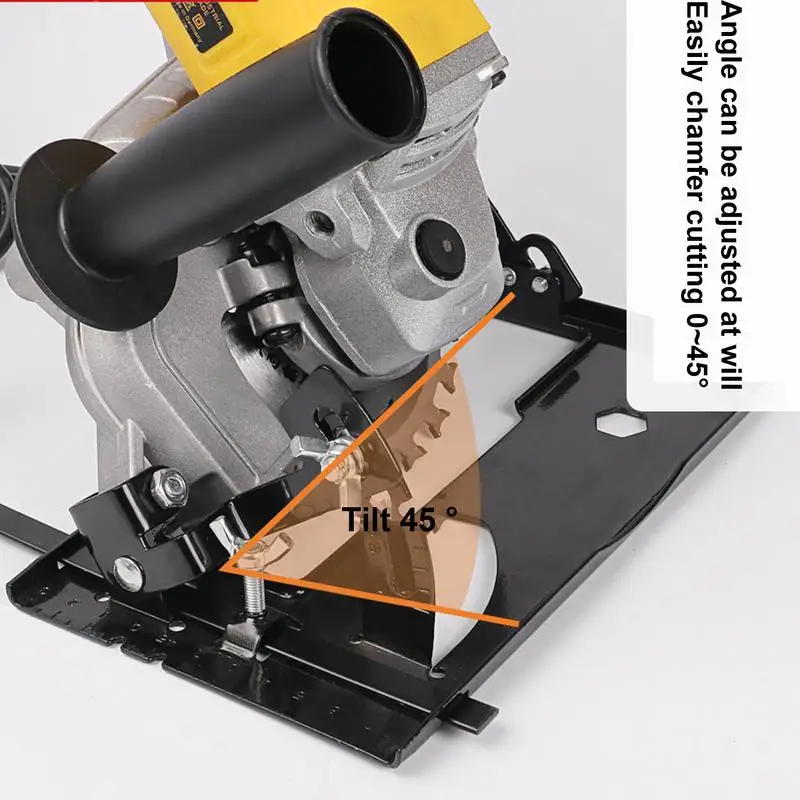 Cutting Machine Slotting Base 45 Degree Adjustable Cutting Depth Positioning Bracket for 100/115/125mm Angle Grinder