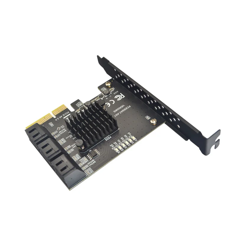 Nieuwe 6 Poorten Sata 3.0 6Gbps Pci-Express Uitbreiding Kaart Adapter Riser Enkele Poort Tot 500Mb Asmedia Asm1166 Chip Voor Ipfs Mining