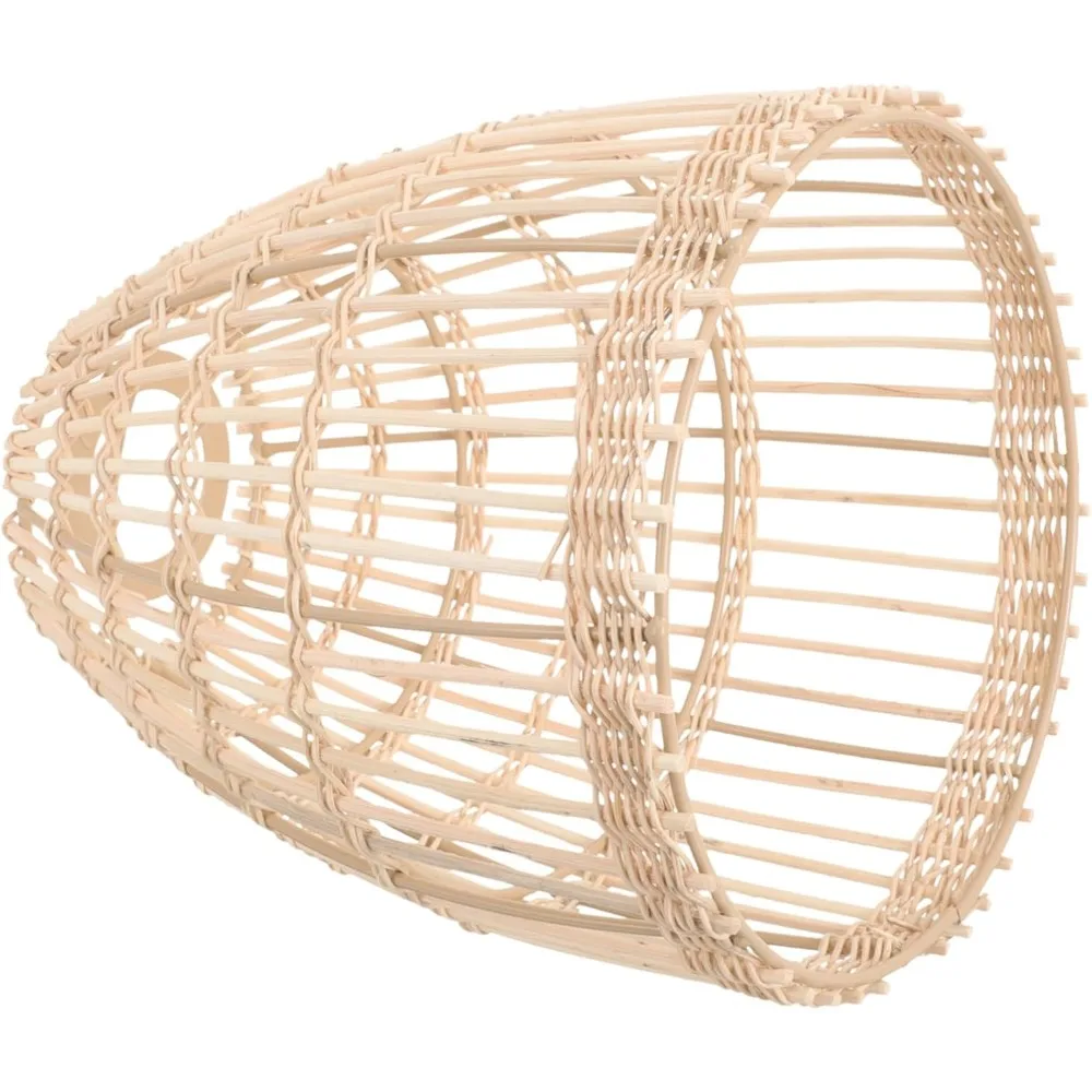 Chinese Wicker Rattan Wave Pendant Light modern Rustic Art Hanging Lamp Living Room Dining Room Balcony Home Decor Light Fixture