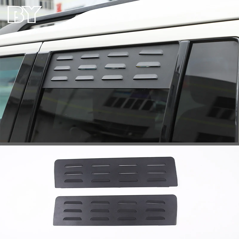 For Land Rover Discovery 3/4 LR3 LR4 2004-2016 Aluminum Black Car Rear Window Ventilation Shutters Cover Trim Car Accessories