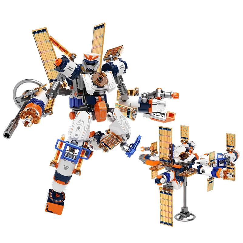 

F5-A0105 Aerospace Mecha Model Assembly Toy Building Blocks Robot Desktop Toy Ornament for Kids and Adult Birthday Gifts