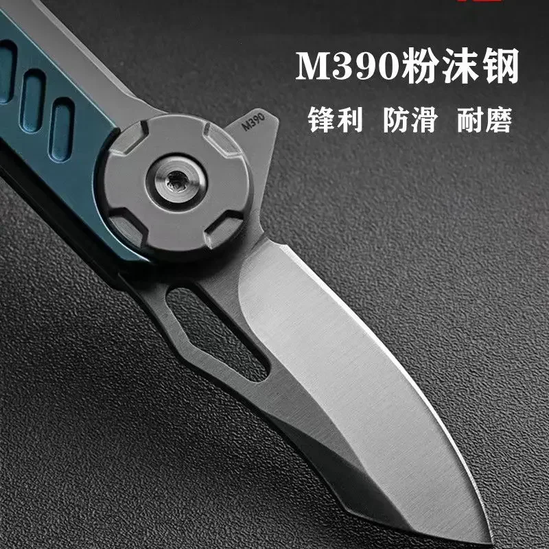 Mini folding knife high hardness M390 powder steel cutter