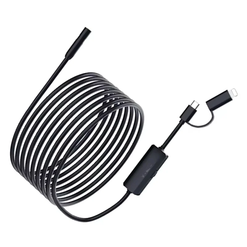 

AA21-2 In 1 8MM Endoscope Camera Type-C Mini Inspection Camera IP67 Waterproof With 8 LED Pipeline Borescope