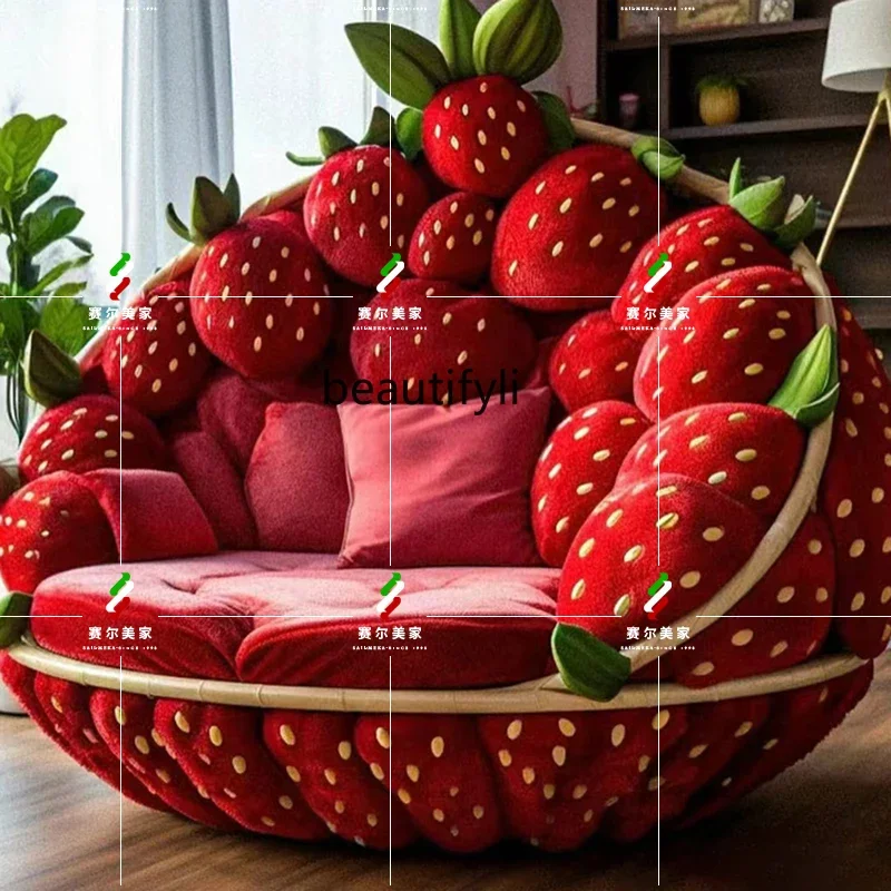 Fruit Watermelon Orange Sofa Chair Lazy Tatami Single Double Bedroom Living Room Balcony Creative Personality Chair