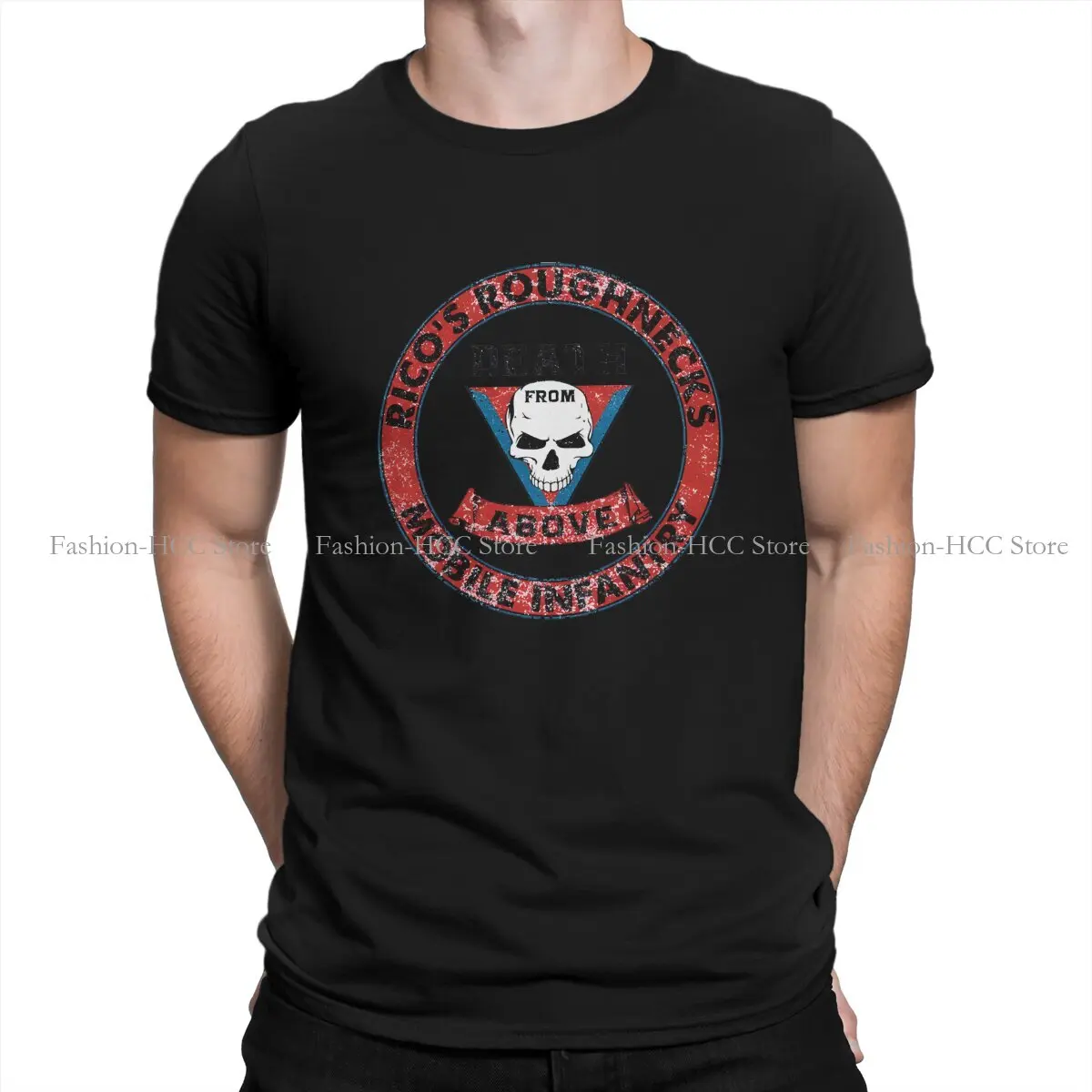 Starship Troopers Polyester TShirts Death From Above Rico’S Roughnecks Personalize Men's T Shirt Hipster Clothing