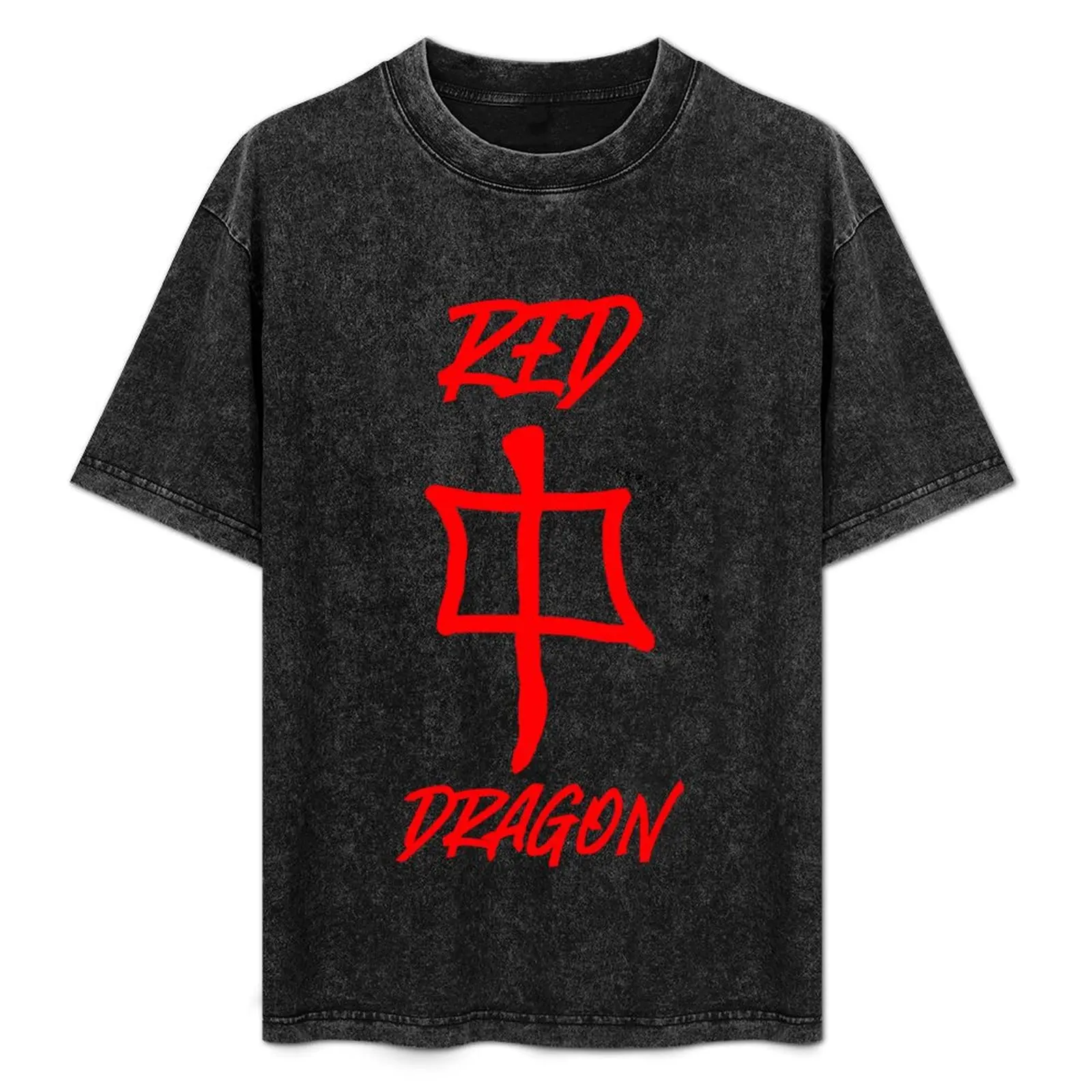 Red Dragon Mah-jong tile symbol T-Shirt shirts graphic tees tops anime figures mens vintage t shirts